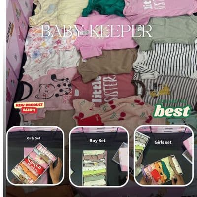 10 PCS Assorted Baby Romper, Bodysuit, Baby Keeper Unisex Zero 0 Month- 36 Month Cotton High Quality_img_2