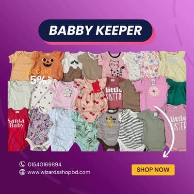 10 PCS Assorted Baby Romper, Bodysuit, Baby Keeper Unisex Zero 0 Month- 36 Month Cotton High Quality_img_0