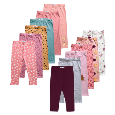 Pack of 5 Assorted Toddler Girls Cotton Stretch Printed Leggings_img_0
